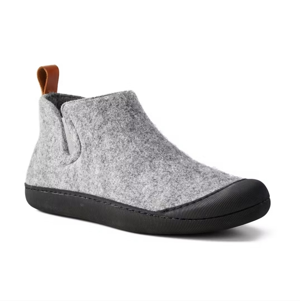 Stylish Gray Women's Slippers with Black Sole